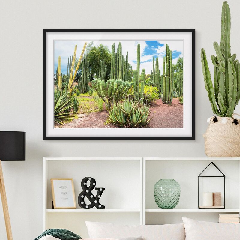 

Póster enmarcado - Cactus Landscape Dimensión LxA: 50cm x 70cm, Marco: Negro