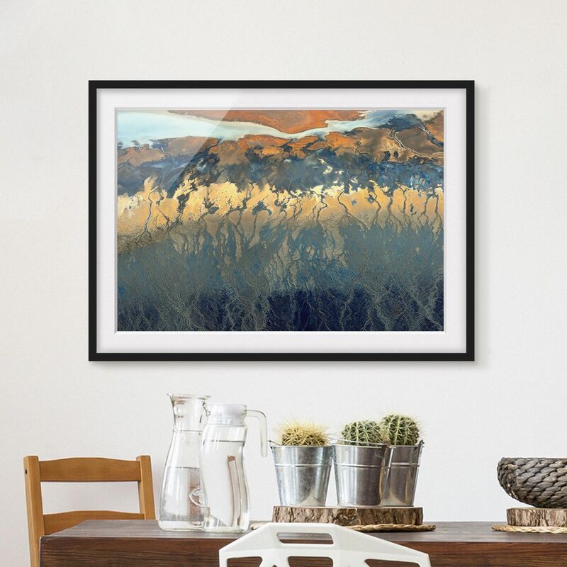 

Póster enmarcado - California From The Air Dimensión LxA: 70cm x 100cm, Marco: Negro