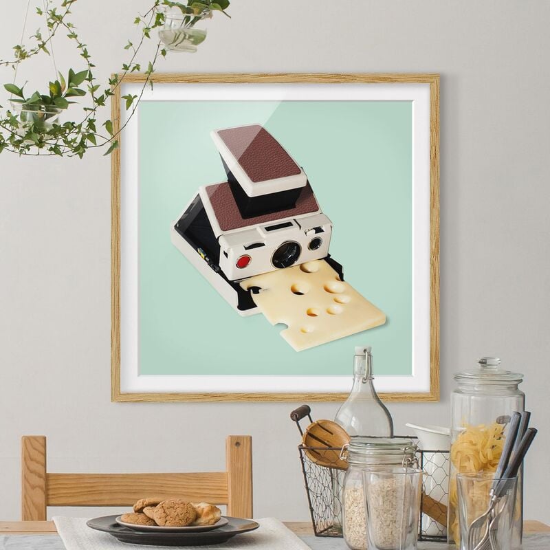 

Póster enmarcado - Camera Con Formaggio Dimensión LxA: 50cm x 50cm, Marco: Roble
