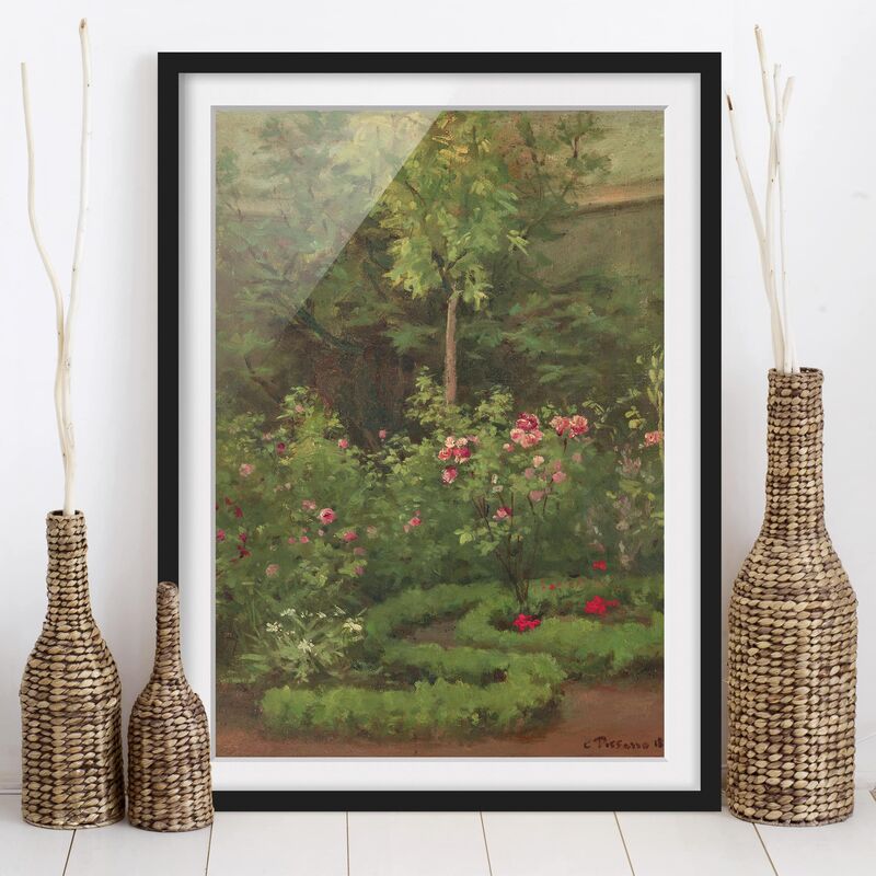 

Póster enmarcado - Camille Pissarro - A Rose Garden Dimensión LxA: 24cm x 18cm, Marco: Negro