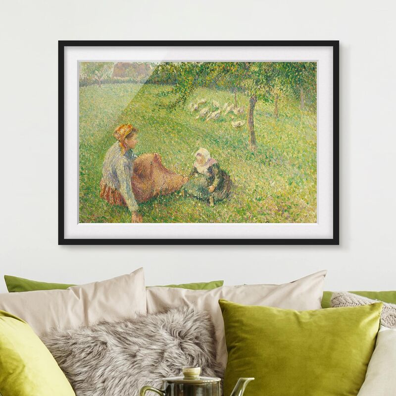 

Póster enmarcado - Camille Pissarro - Gooseherd Dimensión LxA: 30cm x 40cm, Marco: Negro