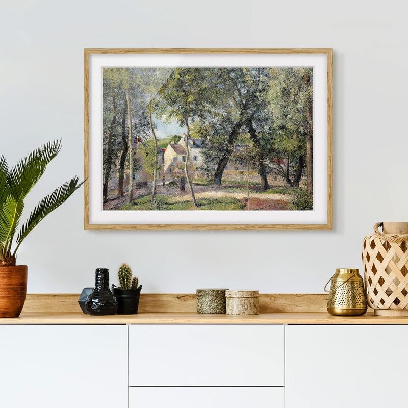 

Póster enmarcado - Camille Pissarro - Landscape At Osny Dimensión LxA: 70cm x 100cm, Marco: Roble