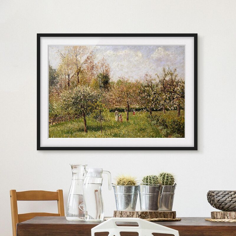

Póster enmarcado - Camille Pissarro - Primavera in Eragny Dimensión LxA: 70cm x 100cm, Marco: Negro