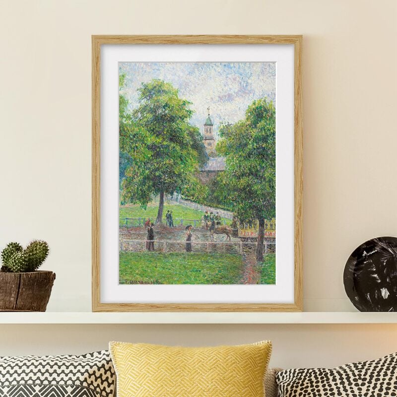 

Póster enmarcado - Camille Pissarro - Saint Anne'S Church, Kew, London Dimensión LxA: 55cm x 40cm, Marco: Roble