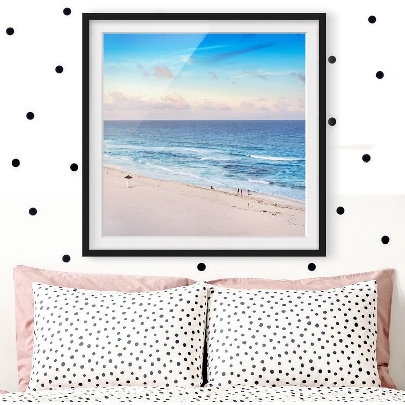 

Póster enmarcado - Cancun Ocean Sunset Dimensión LxA: 20cm x 20cm, Marco: Negro