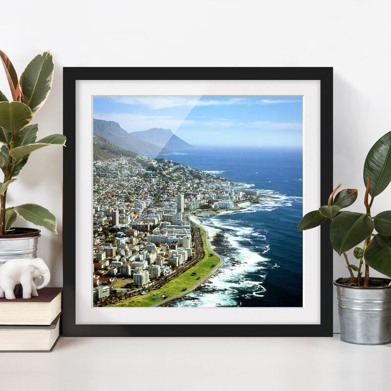 

Póster enmarcado - Cape Town Dimensión LxA: 50cm x 50cm, Marco: Negro