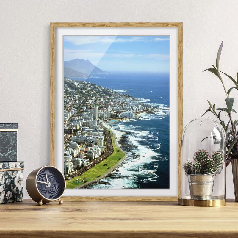 

Póster enmarcado - Cape Town Dimensión LxA: 100cm x 70cm, Marco: Roble