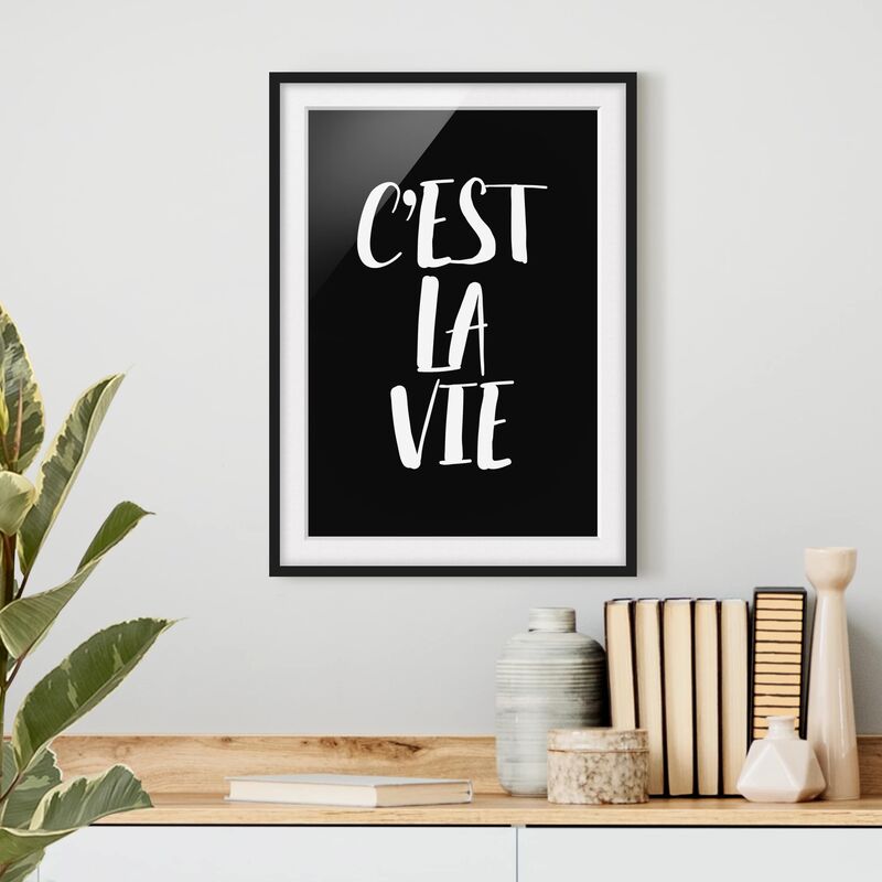 

Póster enmarcado - C'Est La Vie Dimensión LxA: 55cm x 40cm, Marco: Negro