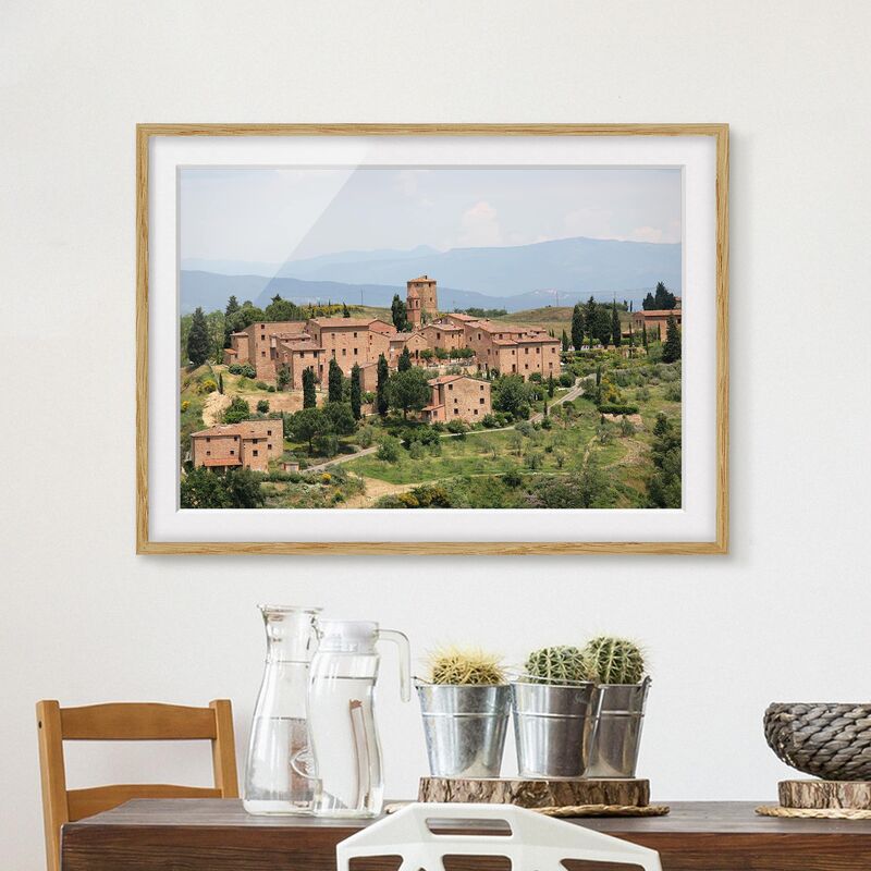 

Póster enmarcado - Charming Tuscany Dimensión LxA: 30cm x 40cm, Marco: Roble