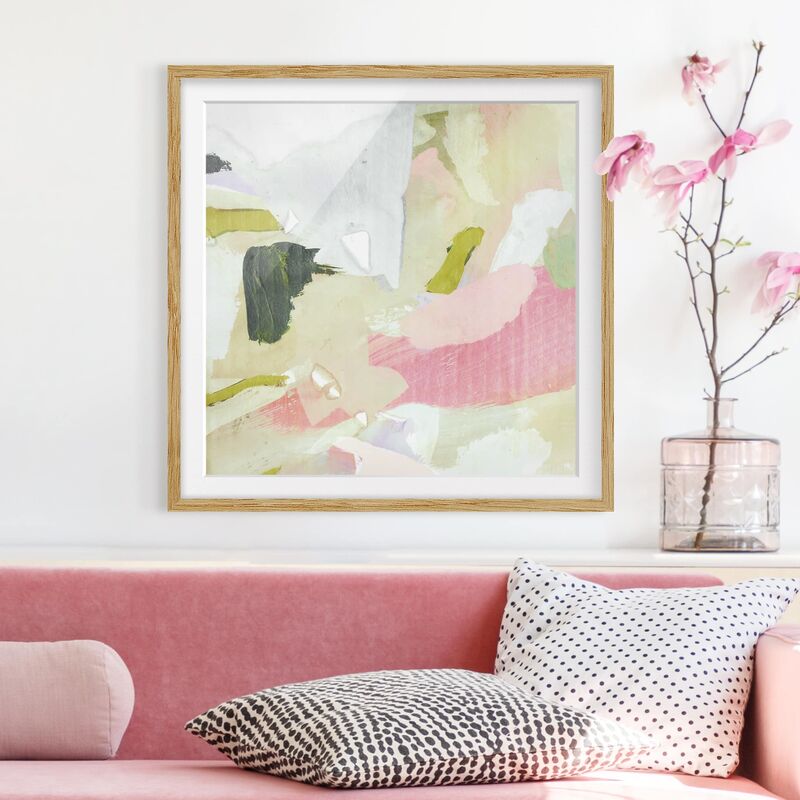

Póster enmarcado - Chime In Rosé I Dimensión LxA: 70cm x 70cm, Marco: Roble