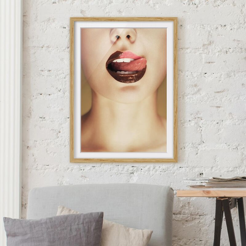

Póster enmarcado - Chocolate Dimensión LxA: 24cm x 18cm, Marco: Roble