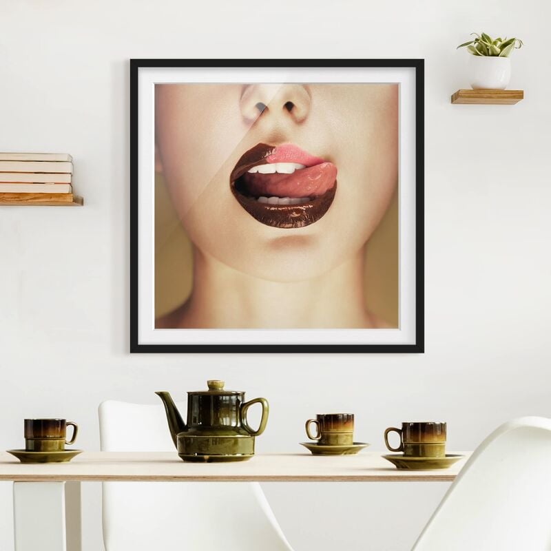 

Póster enmarcado - Chocolate Dimensión LxA: 50cm x 50cm, Marco: Negro