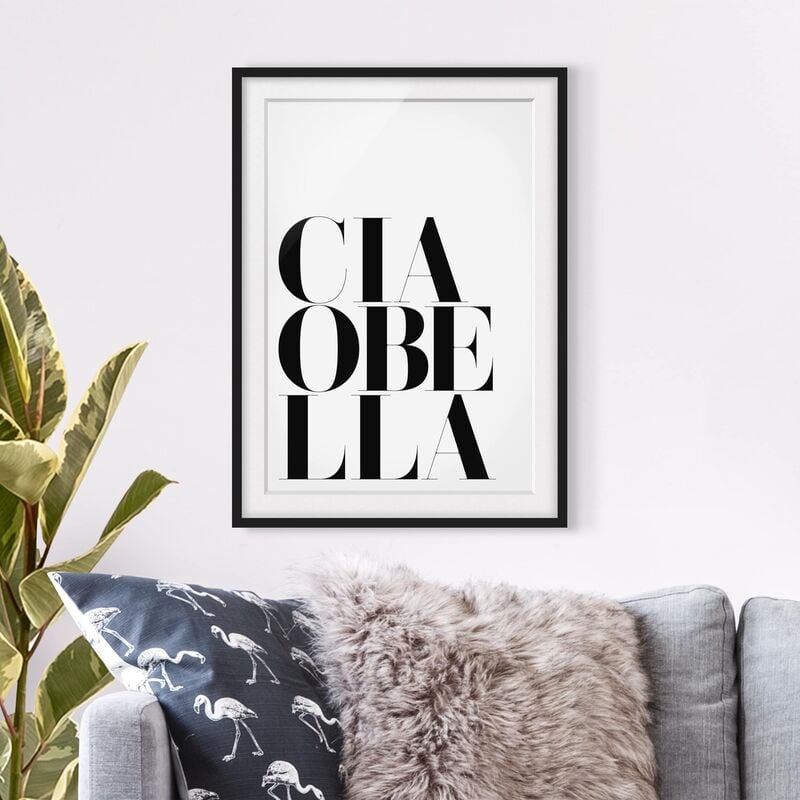 

Póster enmarcado - Ciao Bella Dimensión LxA: 24cm x 18cm, Marco: Negro