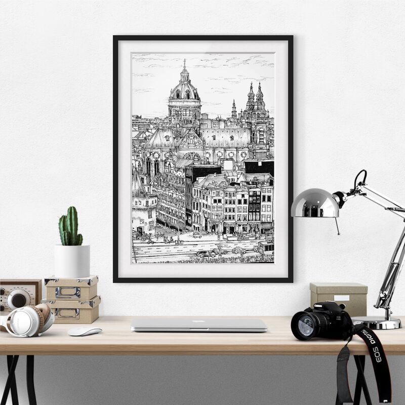 

Póster enmarcado - Città Studi - Città Vecchia Dimensión LxA: 70cm x 50cm, Marco: Negro