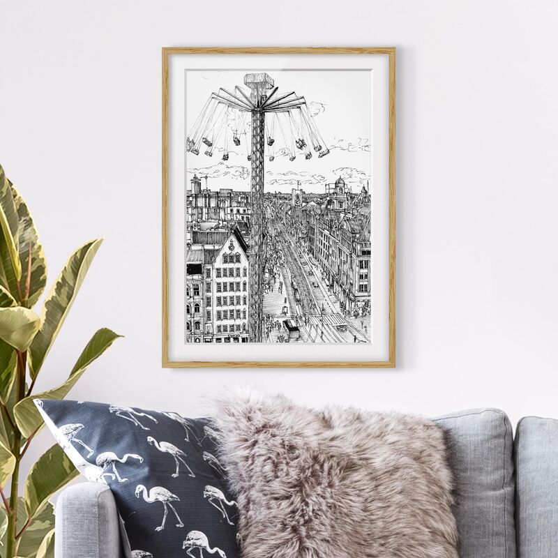 

Póster enmarcado - Città Studi - Whirligig Dimensión LxA: 100cm x 70cm, Marco: Roble