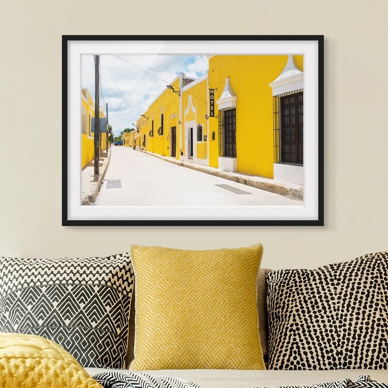 

Póster enmarcado - City In Yellow Dimensión LxA: 50cm x 70cm, Marco: Negro