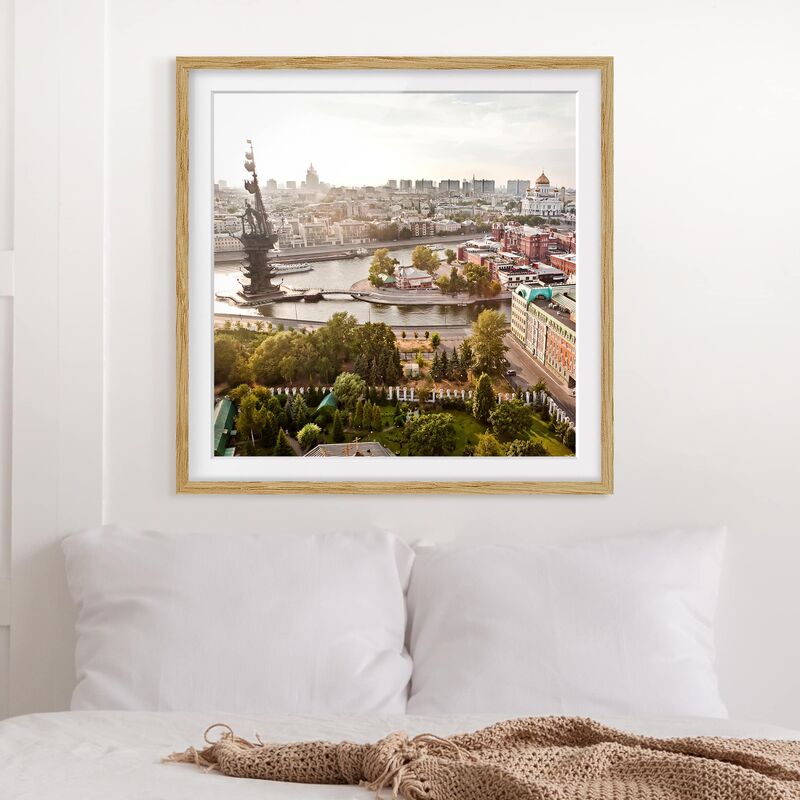 

Póster enmarcado - City Of Moscow Dimensión LxA: 70cm x 70cm, Marco: Roble