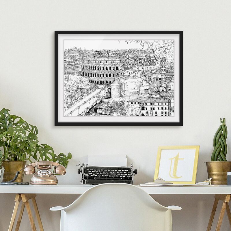 

Póster enmarcado - City Study - Rome Dimensión LxA: 70cm x 100cm, Marco: Negro