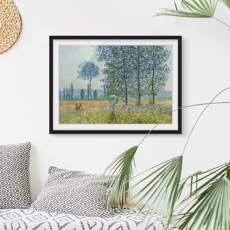 

Póster enmarcado - Claude Monet - campo in primavera Dimensión LxA: 50cm x 70cm, Marco: Negro