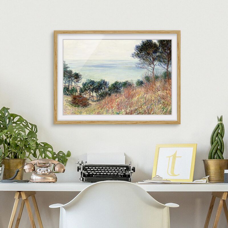 

Póster enmarcado - Claude Monet - Coast Varengeville Dimensión LxA: 30cm x 40cm, Marco: Roble