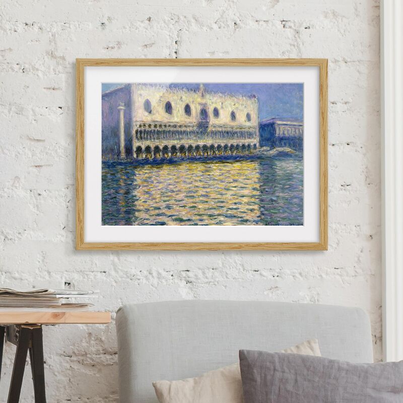 

Póster enmarcado - Claude Monet - Doge's Palace Dimensión LxA: 70cm x 100cm, Marco: Roble