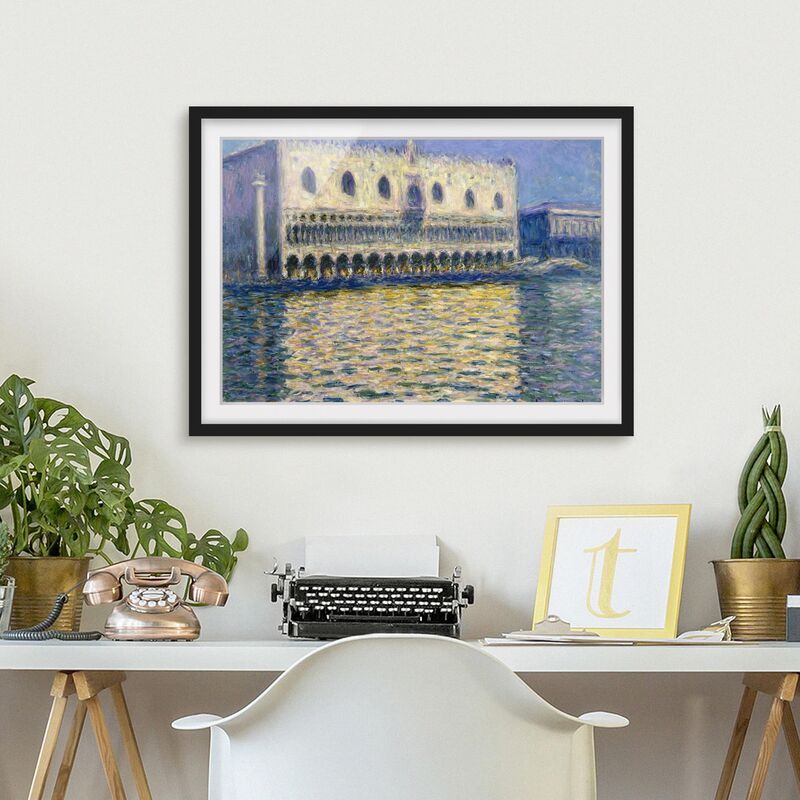

Póster enmarcado - Claude Monet - Doge's Palace Dimensión LxA: 40cm x 55cm, Marco: Negro