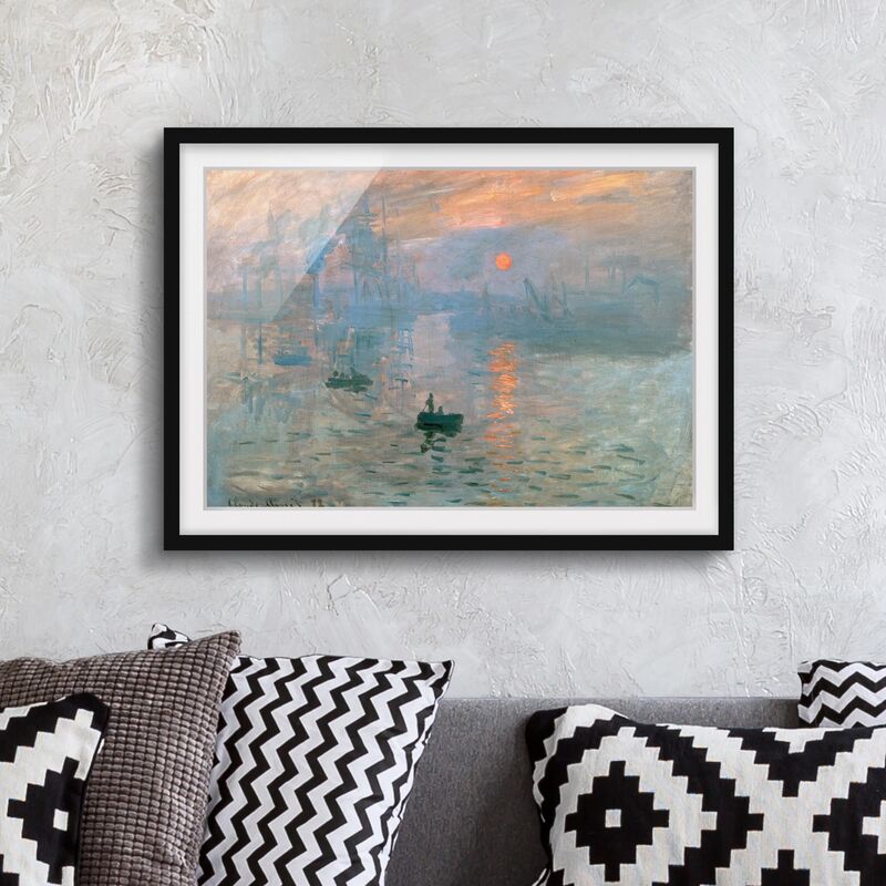 

Póster enmarcado - Claude Monet - Impressione Dimensión LxA: 40cm x 55cm, Marco: Negro