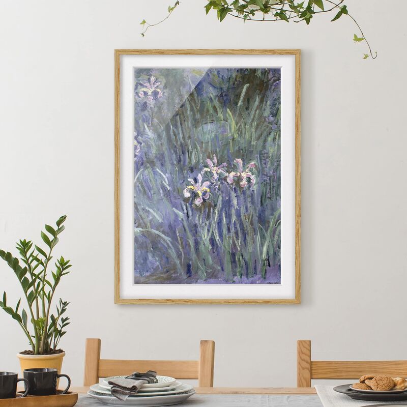 

Póster enmarcado - Claude Monet - Iris Dimensión LxA: 24cm x 18cm, Marco: Roble
