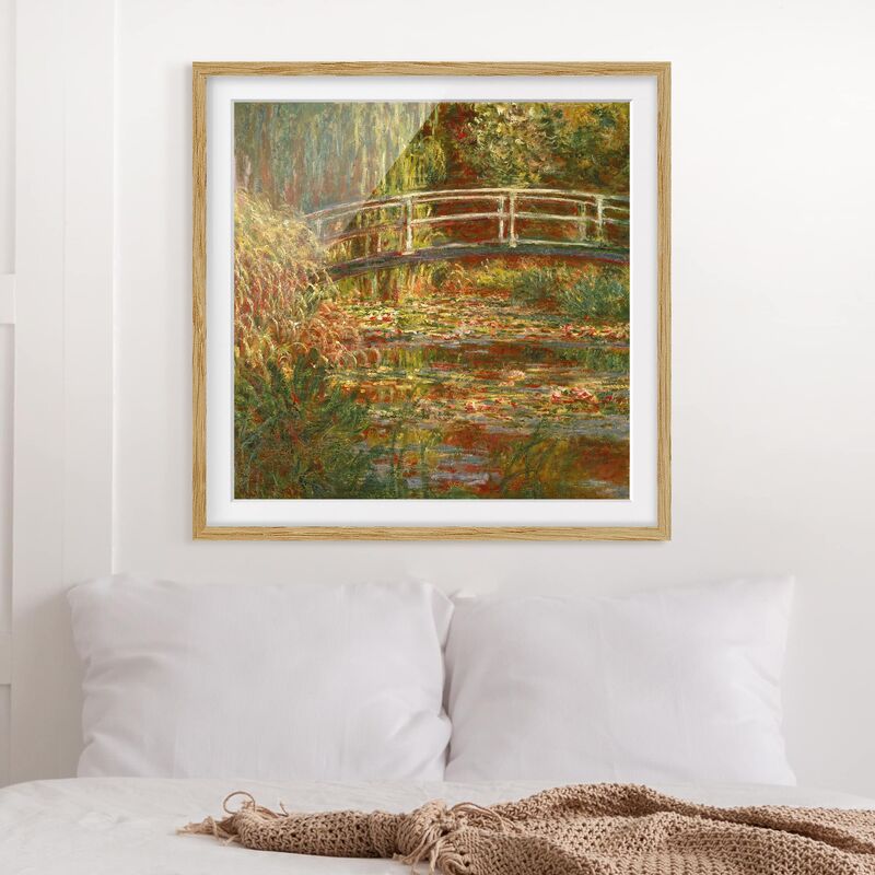 

Póster enmarcado - Claude Monet - Lo stagno delle ninfee e Ponte giapponese (Armonia in rosa) Dimensión LxA: 50cm x 50cm, Marco: Roble