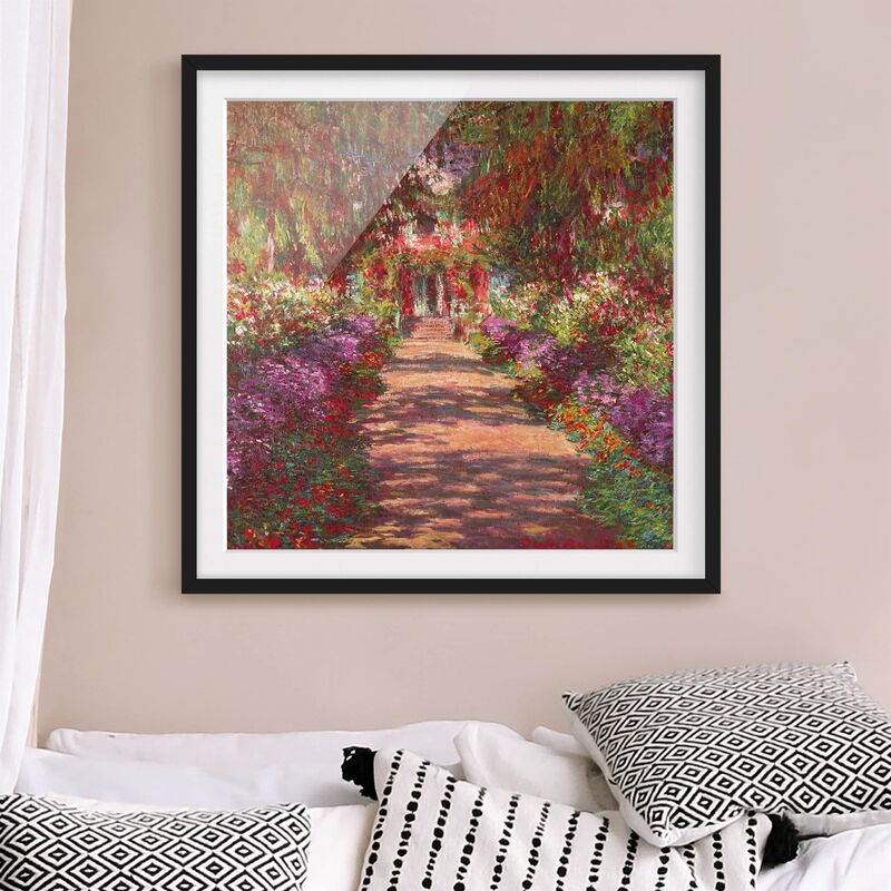 

Póster enmarcado - Claude Monet - Percorso nel giardino di Monet Giverny A Dimensión LxA: 50cm x 50cm, Marco: Negro
