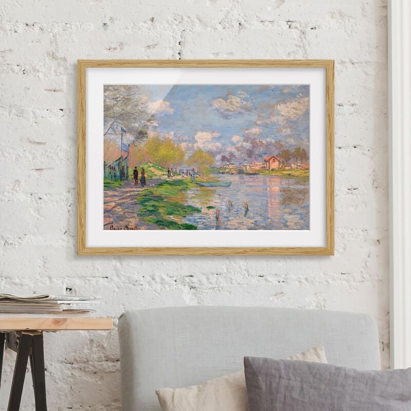 

Póster enmarcado - Claude Monet - Seine Dimensión LxA: 30cm x 40cm, Marco: Roble