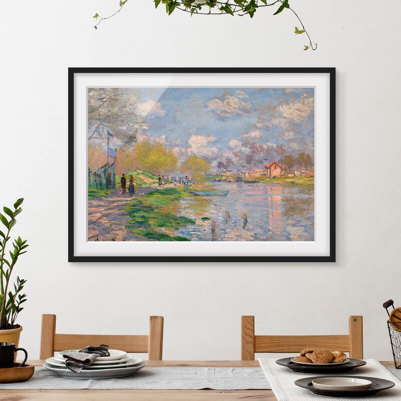 

Póster enmarcado - Claude Monet - Seine Dimensión LxA: 18cm x 24cm, Marco: Negro