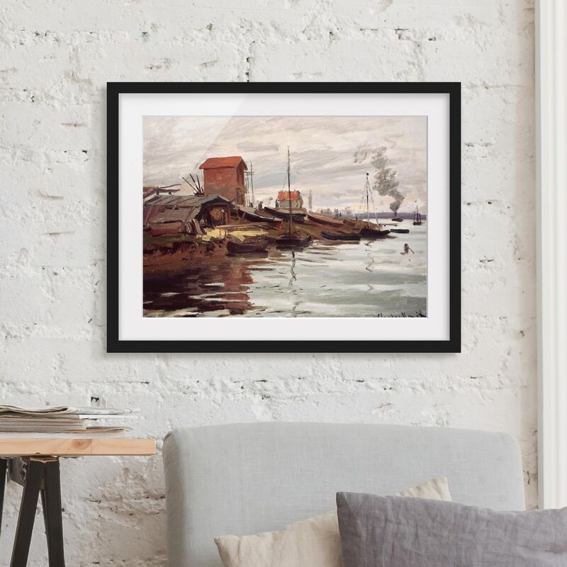 

Póster enmarcado - Claude Monet - Seine Petit-Gennevilliers Dimensión LxA: 30cm x 40cm, Marco: Negro