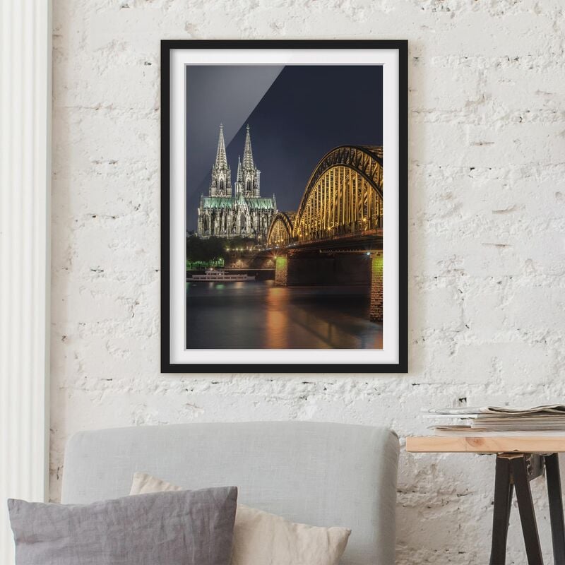 

Póster enmarcado - Cologne Cathedral Dimensión LxA: 24cm x 18cm, Marco: Negro