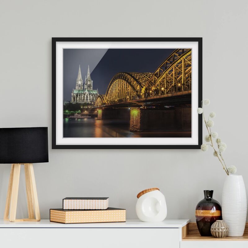 

Póster enmarcado - Cologne Cathedral Dimensión LxA: 18cm x 24cm, Marco: Negro