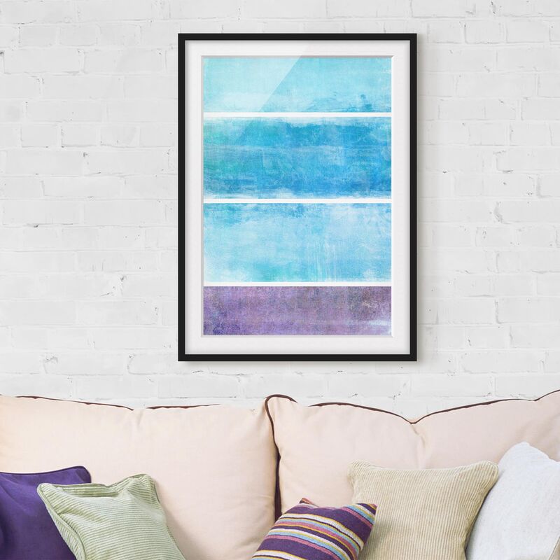 

Póster enmarcado - Color Harmony Blue Dimensión LxA: 100cm x 70cm, Marco: Negro