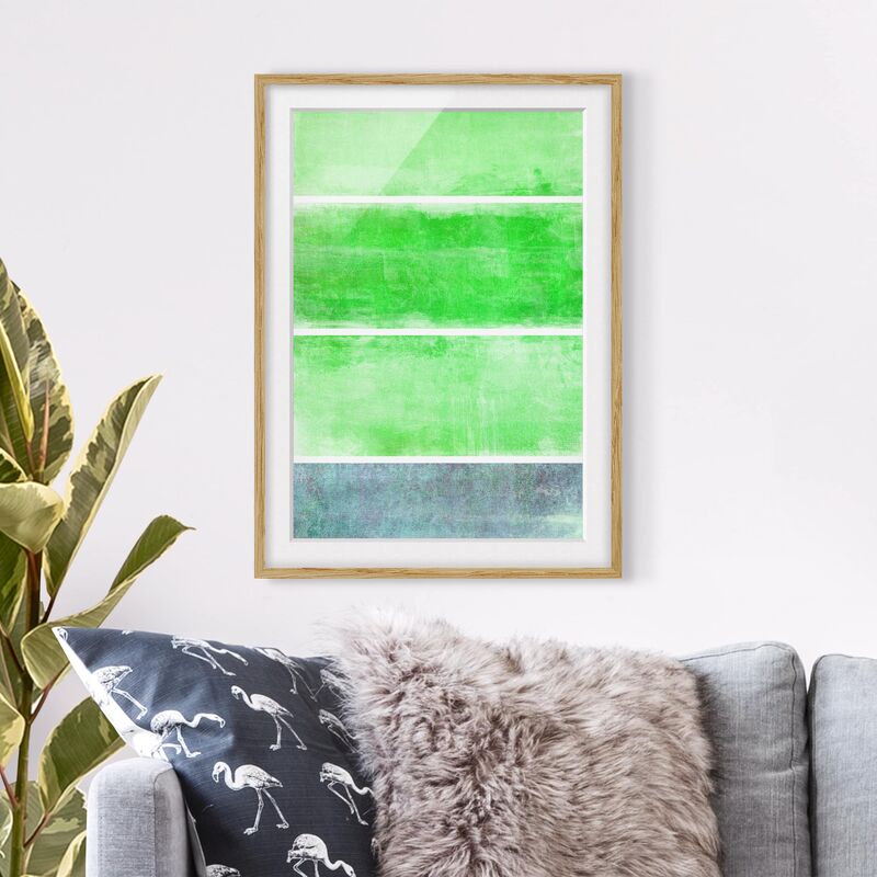 

Póster enmarcado - Color Harmony Green Dimensión LxA: 40cm x 30cm, Marco: Roble