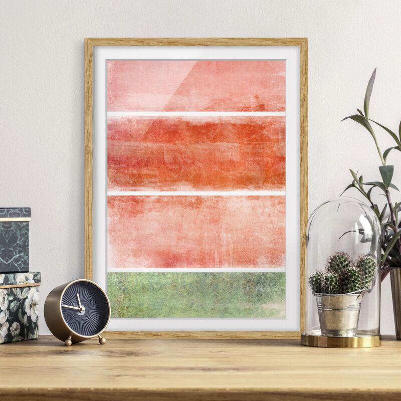 

Póster enmarcado - Color Harmony Red Dimensión LxA: 70cm x 50cm, Marco: Roble