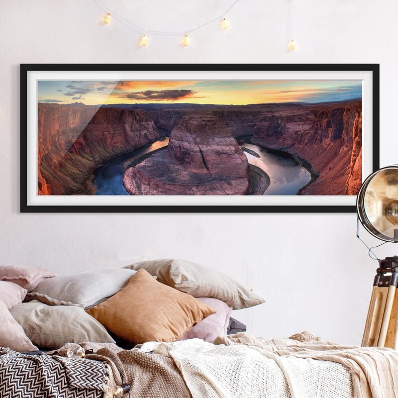 

Póster enmarcado - Colorado River Glen Canyon Dimensión LxA: 50cm x 130cm, Marco: Negro