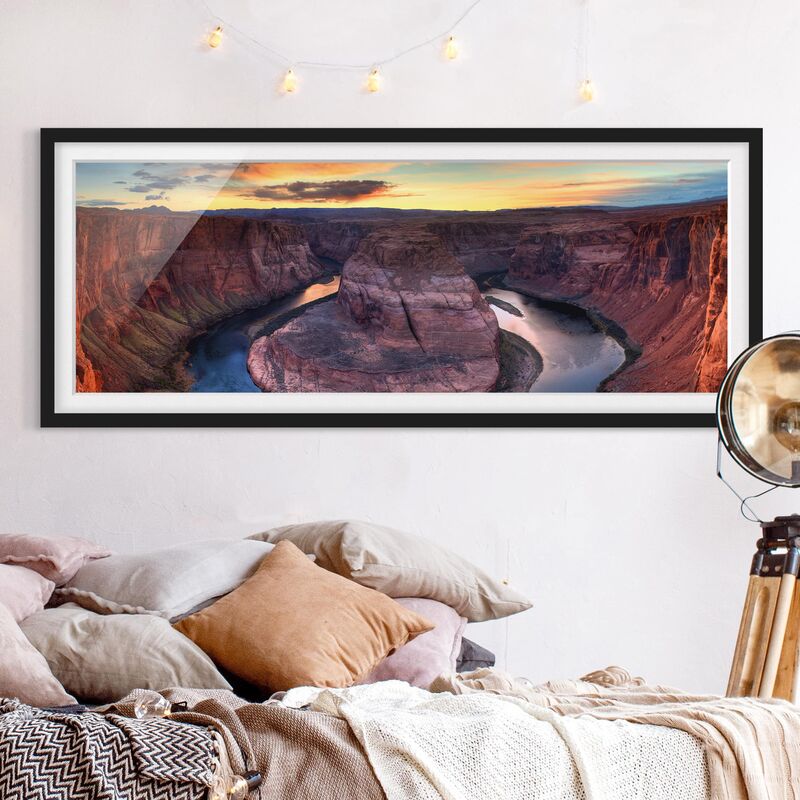 

Póster enmarcado - Colorado River Glen Canyon Dimensión LxA: 20cm x 50cm, Marco: Negro
