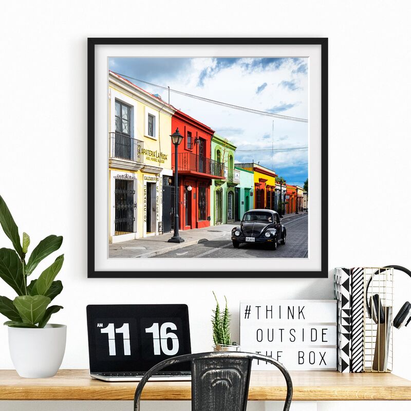 

Póster enmarcado - Colorful Facades Black Beetle Dimensión LxA: 50cm x 50cm, Marco: Negro