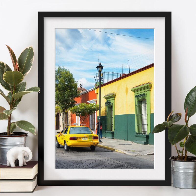 

Póster enmarcado - Colorful Mexican Street Dimensión LxA: 55cm x 40cm, Marco: Negro