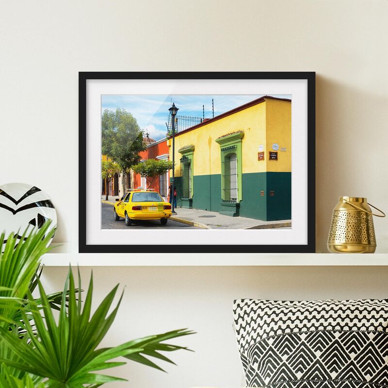 

Póster enmarcado - Colorful Mexican Street Dimensión LxA: 30cm x 40cm, Marco: Negro
