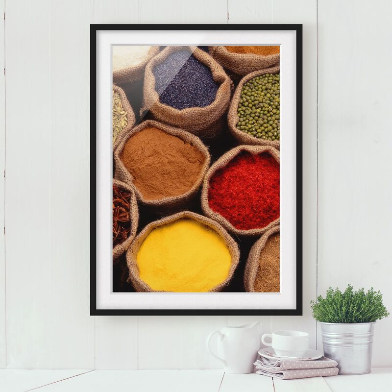 

Póster enmarcado - Colorful Spices Dimensión LxA: 100cm x 70cm, Marco: Negro