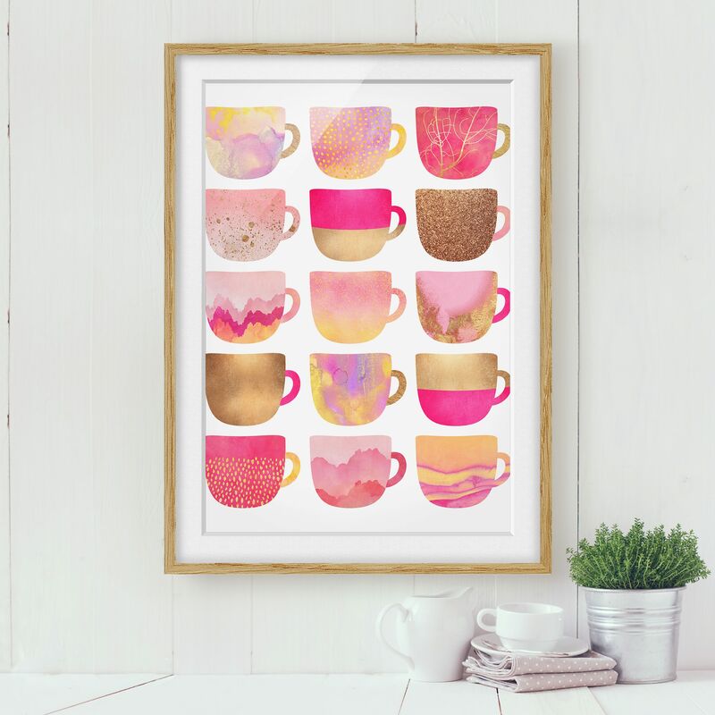 

Póster enmarcado - Coppa d'Oro Con Rosa Dimensión LxA: 55cm x 40cm, Marco: Roble