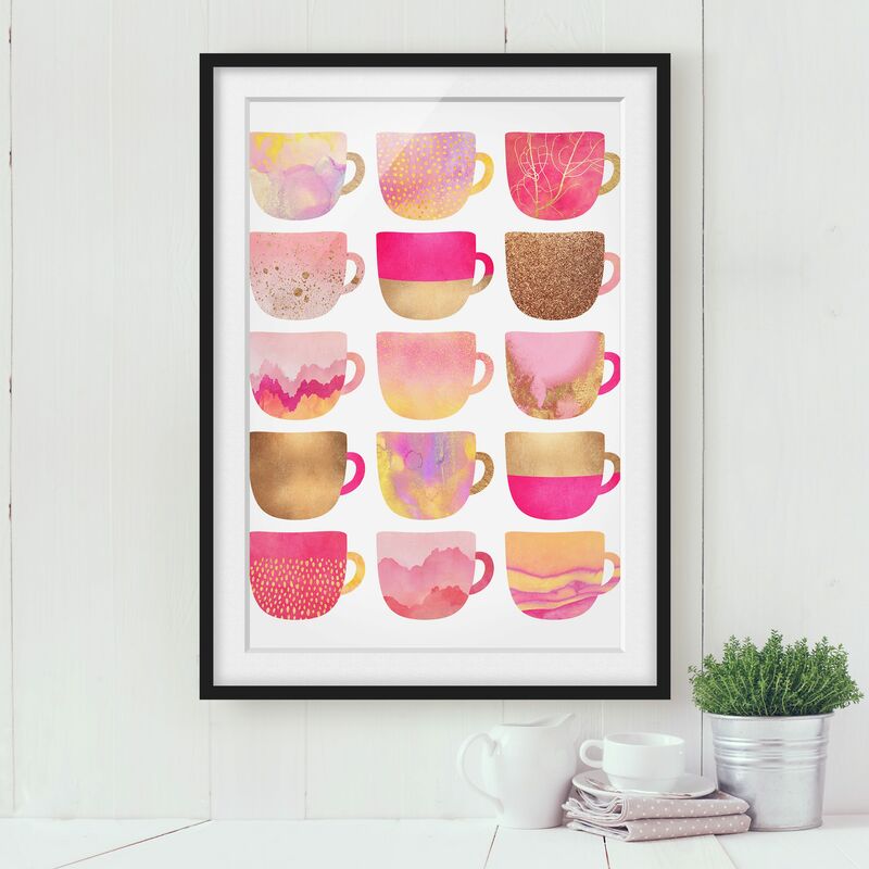 

Póster enmarcado - Coppa d'Oro Con Rosa Dimensión LxA: 100cm x 70cm, Marco: Negro