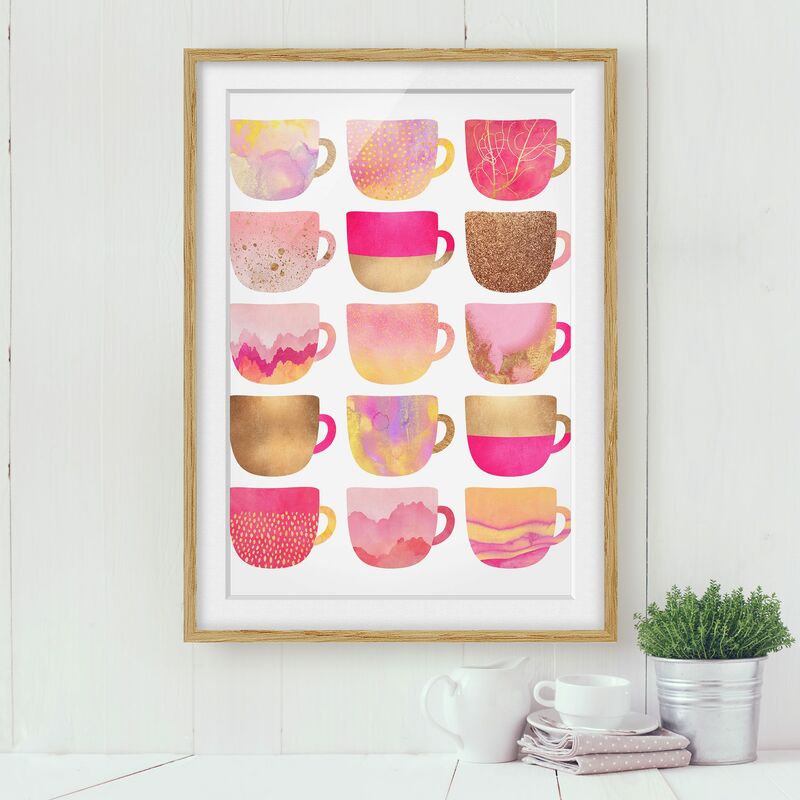 

Póster enmarcado - Coppa d'Oro Con Rosa Dimensión LxA: 24cm x 18cm, Marco: Roble