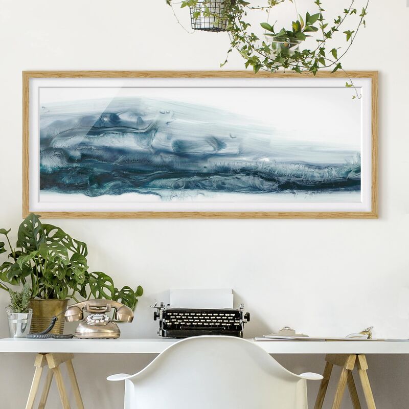 

Póster enmarcado - Corrente Ocean Ii Dimensión LxA: 50cm x 130cm, Marco: Roble