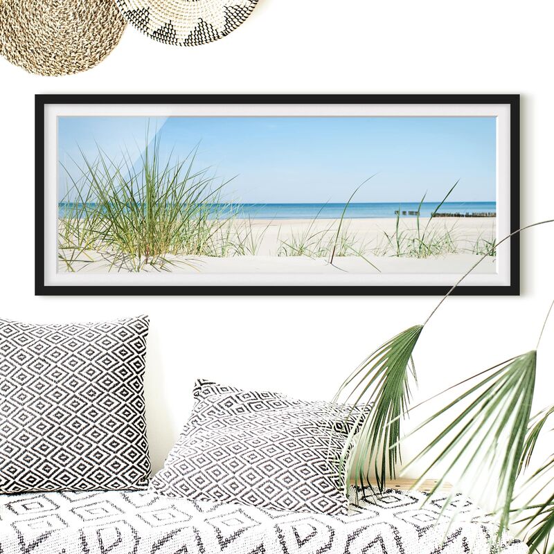 

Póster enmarcado - Costa Del Mar Baltico Dimensión LxA: 30cm x 75cm, Marco: Negro