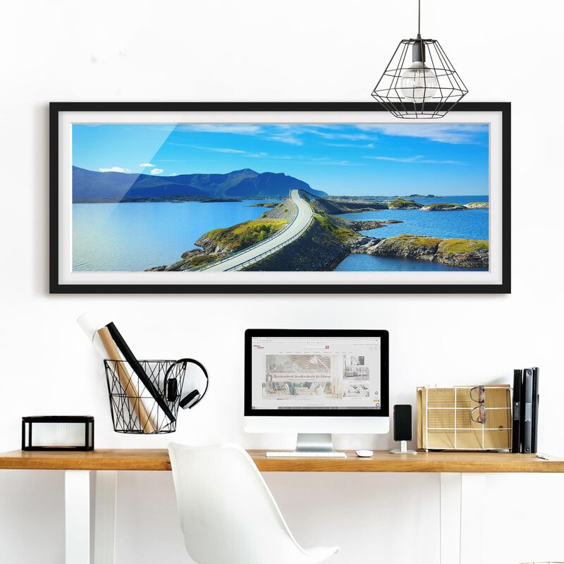 

Póster enmarcado - Crossing Norvegia Dimensión LxA: 20cm x 50cm, Marco: Negro